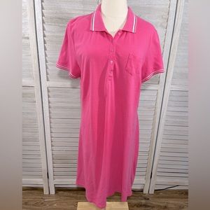 FADED GLORY Polo Dress Barbie Pink-12/14
